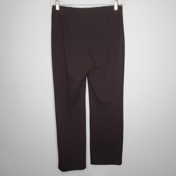 EILEEN FISHER Solid Brown Straight Leg Pull On Pants Sz Small S - Picture 9 of 9